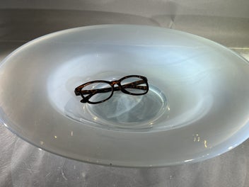 Listing 9 of 9 for VINTAGE Opalescence - Hand-Blown Art Glass Centrepiece Bowl