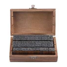 Listing 3 of 3 for 70PCS Vintage Wood Alphabet Letter Rubber Stamps Small Wooden Box