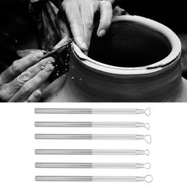 Listing 1 of 3 for 6Pcs/Set Aluminium Alloy Engraving Carving Scraper Clay Pottery Sculpting Tool
