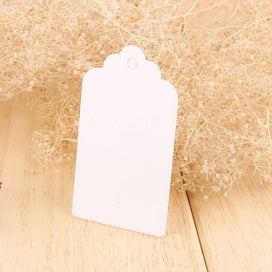 Listing 1 of 3 for 100x Blank Kraft Paper Hang Tags Wedding Party Favour Label Price Gift Cards