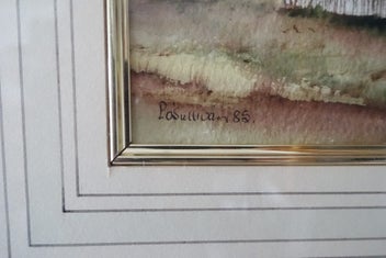 Listing 3 of 5 for P O'Sullivan Watercolour St Mary's church Meeanee Napier NZ