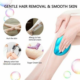 Listing 5 of 5 for Crystal Manual Hair Reducer Washable Reusable Mango Shaped Hair Remover-Blue