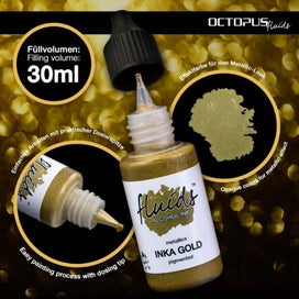 Listing 2 of 2 for Octopus Fluids Alcohol Ink Inka Gold Metallic 30ml