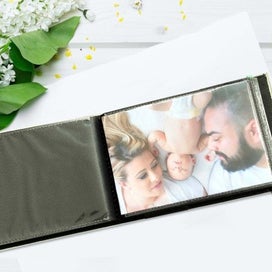 Listing 2 of 3 for Profile - Citi Leather Ultimate Grey Slip-in Brag Book Photo Wallet