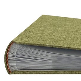 Listing 4 of 7 for Profile - Plush Linen Duck Egg Green Slip-in Photo Album 200 Photos