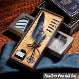 Listing 5 of 13 for Quill Feather Calligraphy Writing Pen Wings Gift Set *Local Clearance*