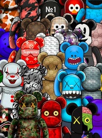 Listing 1 of 4 for 1 PANEL FREE SHIPPING - Large Canvas Print - Kaws