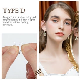 Listing 4 of 10 for Silver Earring Hooks DIY Jewelry Beads Ear Wires Making Supplies Kit 120/240PCS