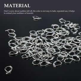 Listing 7 of 10 for Silver Earring Hooks DIY Jewelry Beads Ear Wires Making Supplies Kit 120/240PCS