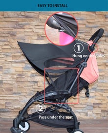 Listing 4 of 5 for Stroller Sun Shade Universal Stroller Sun Shade UPF50+ Stroller Sun Shade