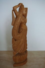 Listing 10 of 13 for Vintage Hand Carved Indian Goddess Figurine