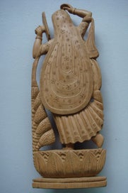 Listing 2 of 13 for Vintage Hand Carved Indian Goddess Figurine