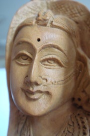Listing 4 of 13 for Vintage Hand Carved Indian Goddess Figurine