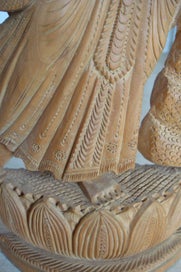 Listing 13 of 13 for Vintage Hand Carved Indian Goddess Figurine