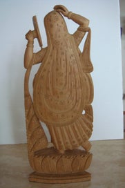 Listing 8 of 13 for Vintage Hand Carved Indian Goddess Figurine