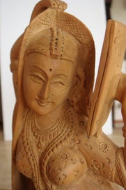 Listing 3 of 13 for Vintage Hand Carved Indian Goddess Figurine