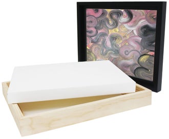 Listing 2 of 3 for Jasart Floater Frame 12x16" Natural, 38mm Thick Edge, Pack of 5