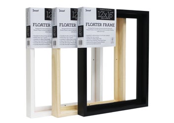 Listing 3 of 3 for Jasart Floater Frame 12x16" Natural, 38mm Thick Edge, Pack of 5
