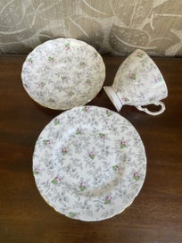 Listing 2 of 3 for Pretty Pale Pink Floral Trio