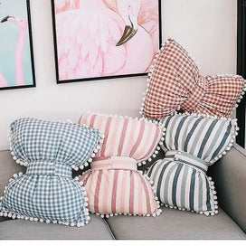 Listing 2 of 2 for Ins Hot Cotton Bow Sofa Throw Pillow Girly Bedroom Bay Window Decoration Cushion