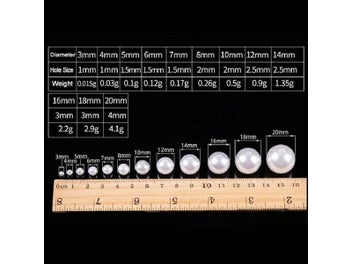 Listing 4 of 9 for ABS Imitation Pearl Beads Round Acrylic For Jewelry DIY