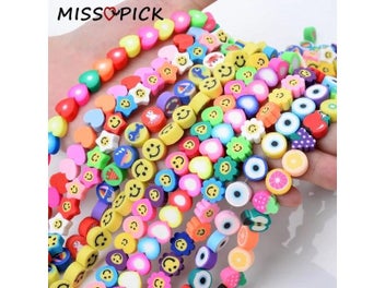Listing 3 of 10 for 10mm Polymer Clay Beads Spacer Loose Beads For Jewelry Making Handmade Charm