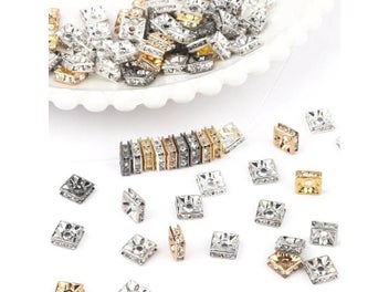Listing 6 of 10 for 6mm 8mm 10mm AB Color Rhinestone Ball Beads Metal Crystal For Jewelry DIY