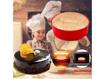 Listing 4 of 10 for 4/6/8 Inch Round Silicone Cake Mold Nonstick Cake Pan Tray Reusable Pastry Mold