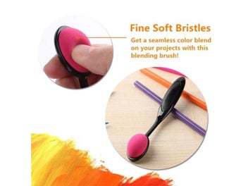 Listing 6 of 10 for 3 Sizes Flat Drawing Painting Makeup Brushes Kit For DIY Scrapbooking