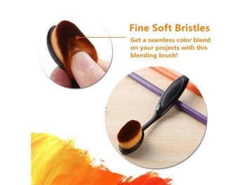Listing 7 of 10 for 3 Sizes Flat Drawing Painting Makeup Brushes Kit For DIY Scrapbooking