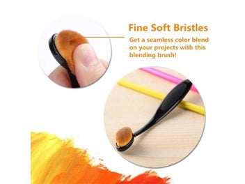 Listing 8 of 10 for 3 Sizes Flat Drawing Painting Makeup Brushes Kit For DIY Scrapbooking