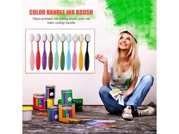 Listing 8 of 12 for 10pcs Colorful Ink Brush Blender Brushes For DIY Scrapbooking Cards