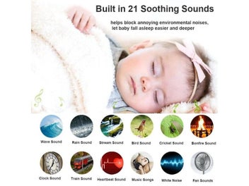 Listing 7 of 9 for Q8-03 Baby Sleep Sound Machine White Noise Machine With Night Light 21 Soothing
