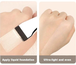Listing 4 of 9 for 2PC Ultra Thin Foundation Brush Lightweight Face Contour Brush Flat Head Facial