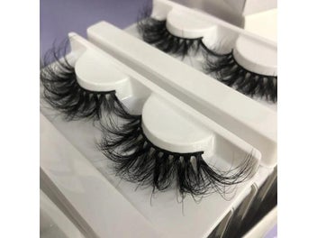 Listing 6 of 10 for Buzzme Volume Mink Lashes Dramatic Fluffy 25mm Long Eyelashes Messy Reusable