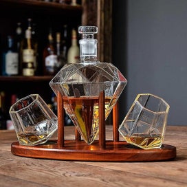 Listing 3 of 3 for Carafe with Two Glasses and Tray - Diamond