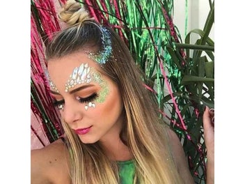 Listing 6 of 10 for 3D Acrylic Glitter Rhinestone Temporary Face Tattoo For Kids Holiday Party