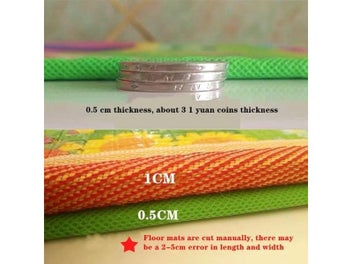 Listing 6 of 9 for Non-toxic Thick 1CM EPE Baby Activity Gym Baby Crawling Play Mats Folding Mat