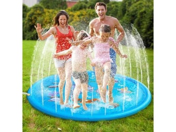 Listing 3 of 9 for 170/150/100cm Kids Inflatable Water Spray Pad Round Water Splash Play Pool