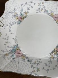 Listing 2 of 3 for Pretty Pale Pink Cake Plate by Tuscan