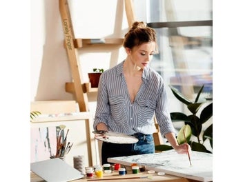 Listing 7 of 9 for 7pcs Fan Bristle Paint Brush Set 100 Natural Hog Bristle Anti-Shedding Tip For