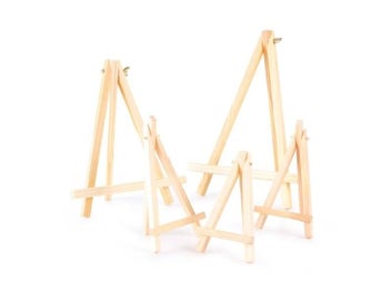 Listing 5 of 10 for Mini Easel Frame Wood Tripod In Multiple Sizes For Wedding Table Display