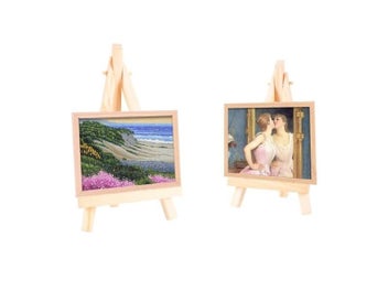 Listing 7 of 10 for Mini Easel Frame Wood Tripod In Multiple Sizes For Wedding Table Display