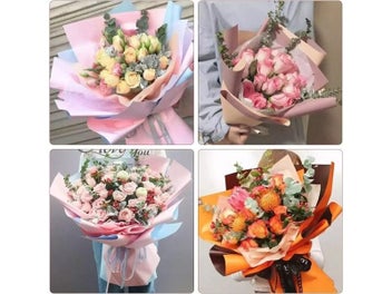 Listing 6 of 10 for 10Pcs 50*66cm Tissue Paper Flower Bouquet Wrapping For Florist Wedding Birthday