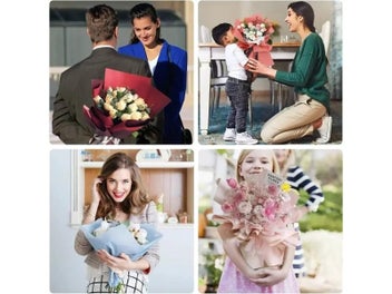 Listing 7 of 10 for 10Pcs 50*66cm Tissue Paper Flower Bouquet Wrapping For Florist Wedding Birthday