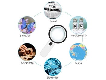 Listing 8 of 11 for 30X Handheld Magnifier 12 LED Illuminated Magnifying Glass With Light For