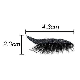 Listing 2 of 3 for 4 Pairs Reusable Eyeliner And False Eyelash Stickers Sequin Eye Shadow Makeup