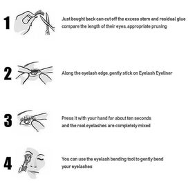 Listing 3 of 3 for 4 Pairs Reusable Eyeliner And False Eyelash Stickers Sequin Eye Shadow Makeup