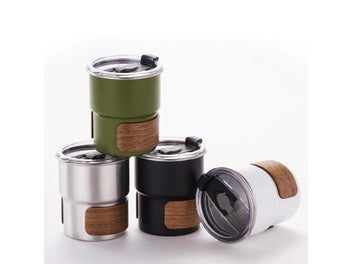Listing 3 of 9 for Leeseph Stainless Steel Coffee Camping Mug With Lid Portable Heat Resistant