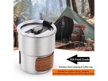 Listing 6 of 9 for Leeseph Stainless Steel Coffee Camping Mug With Lid Portable Heat Resistant